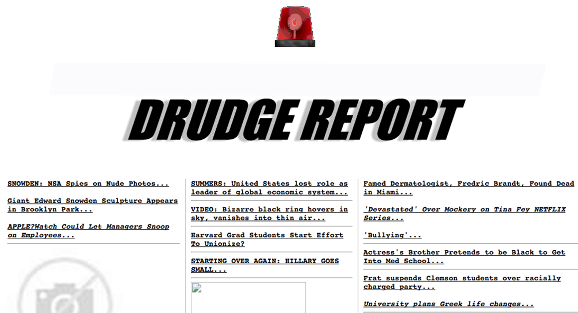 Drudge Report and Bitcoin Now!