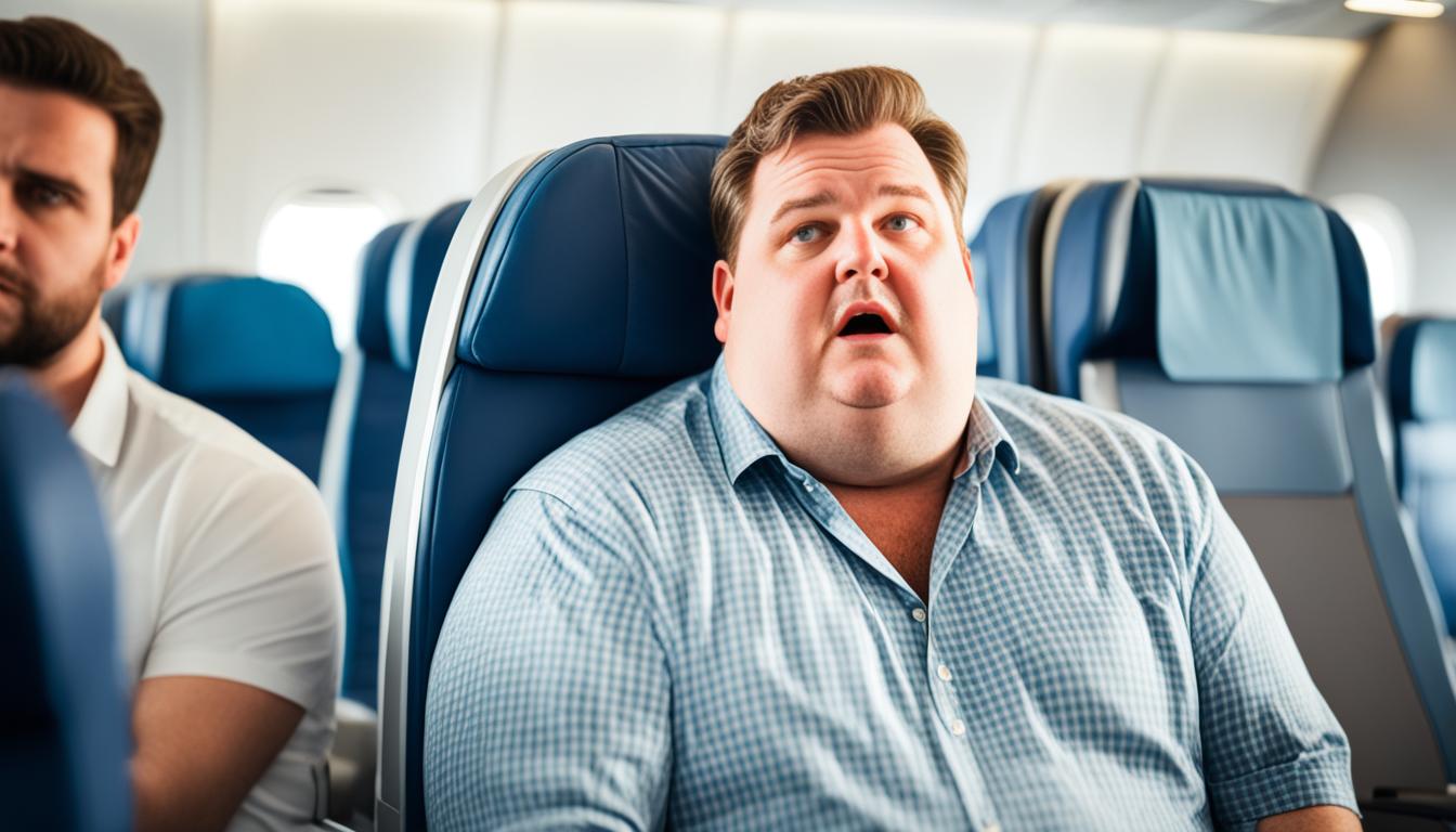 american airlines passenger obese