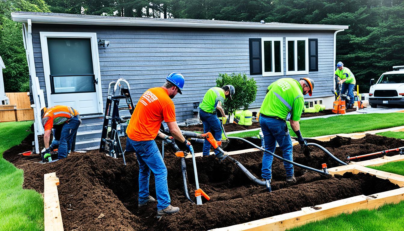 geothermal heat pump installation