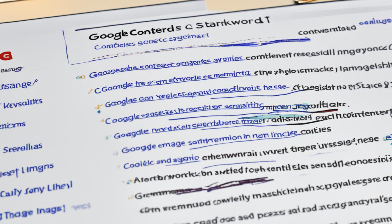 google keyword content strategy