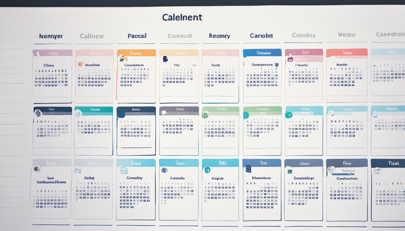 social media content calendar