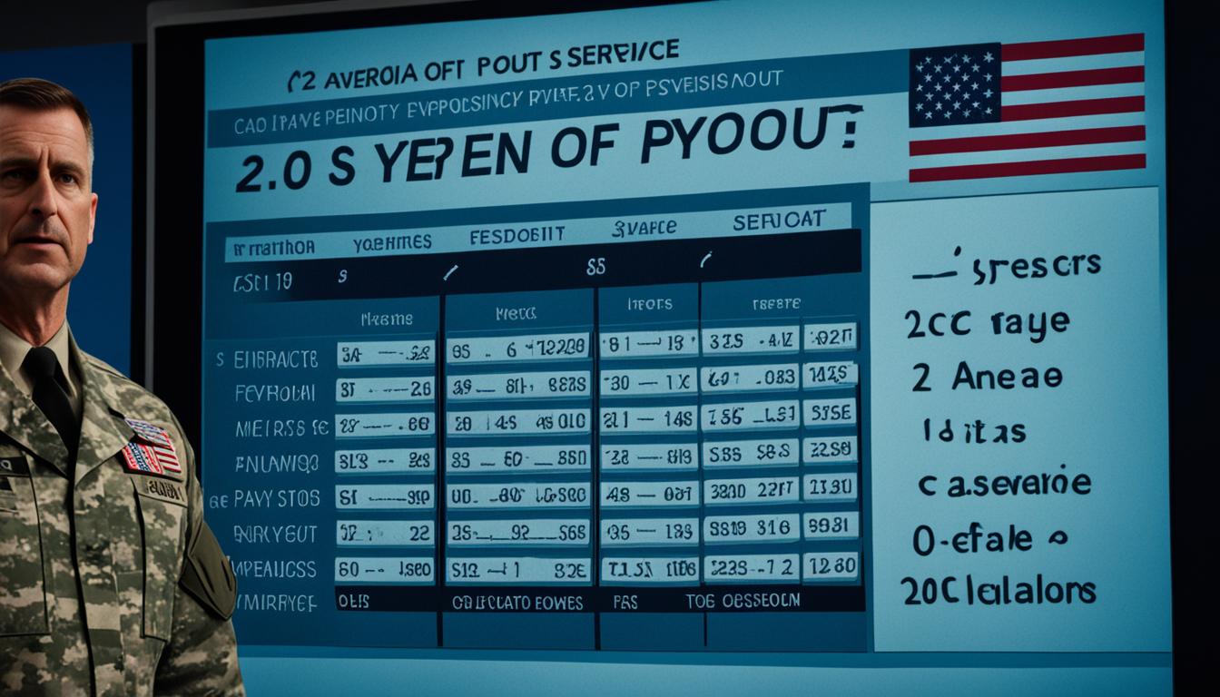 Average military pension after 20 years