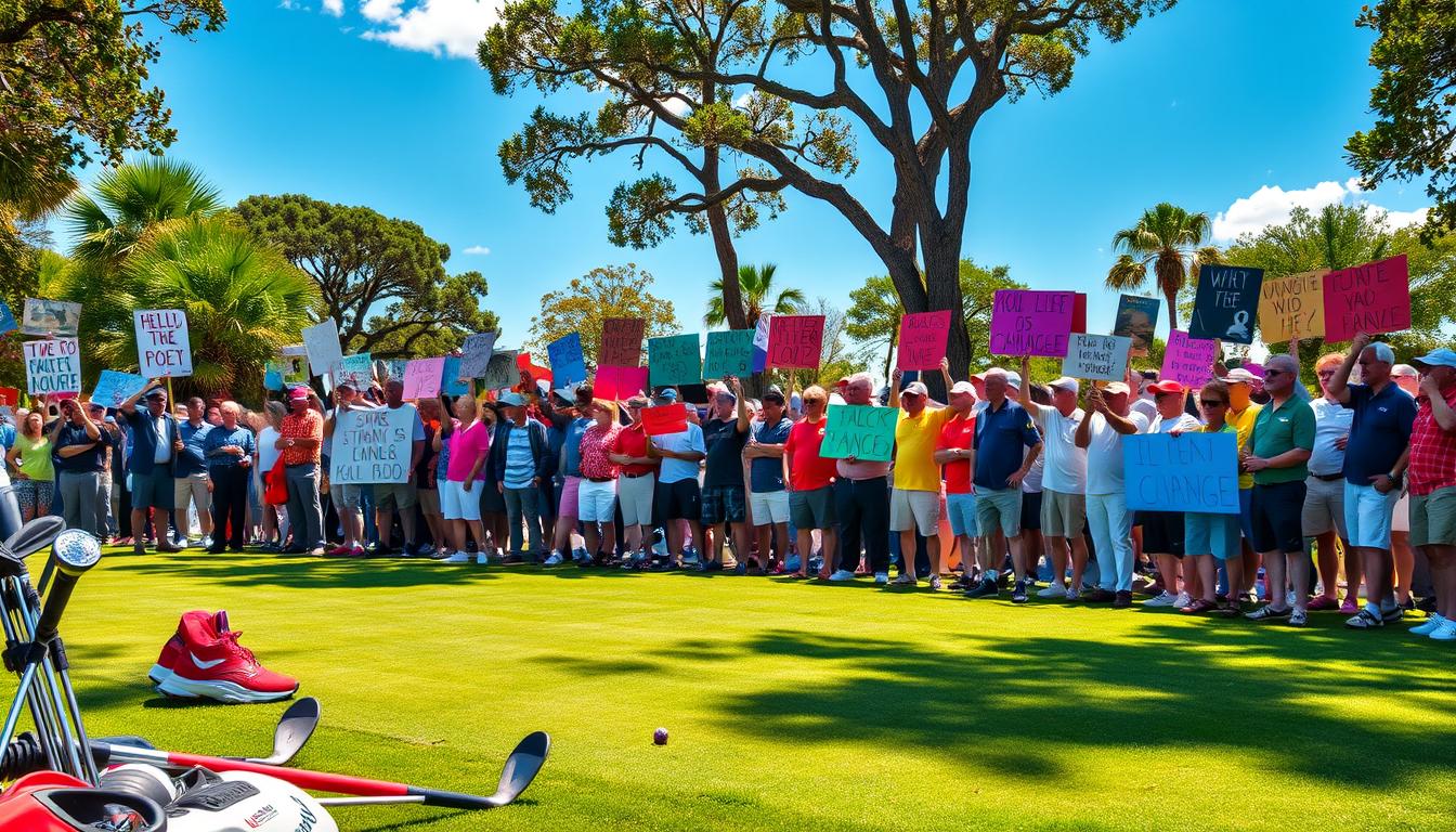 travelers championship protest