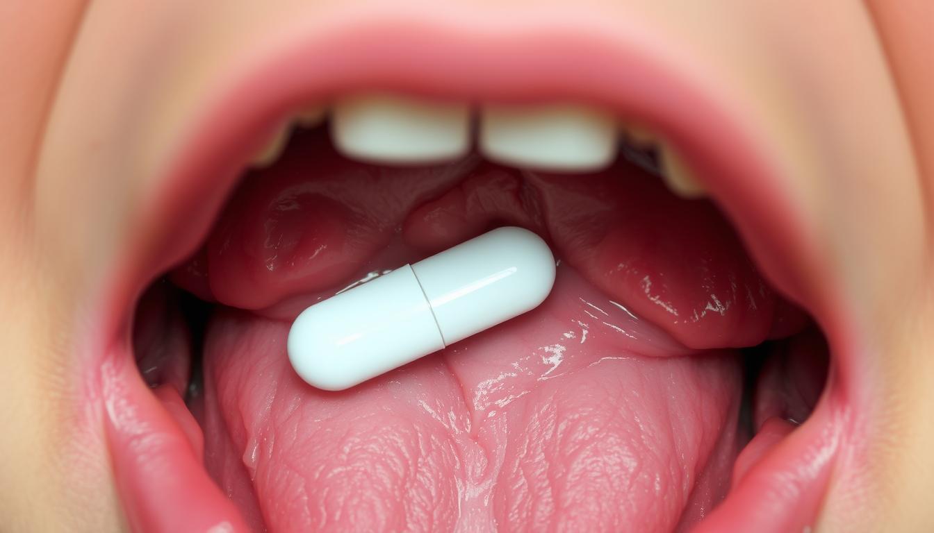 what happens if a pill dissolves in your throat