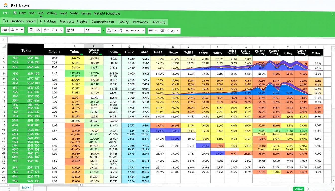 Crypto Emissions Schedule Template Excel for Analysis