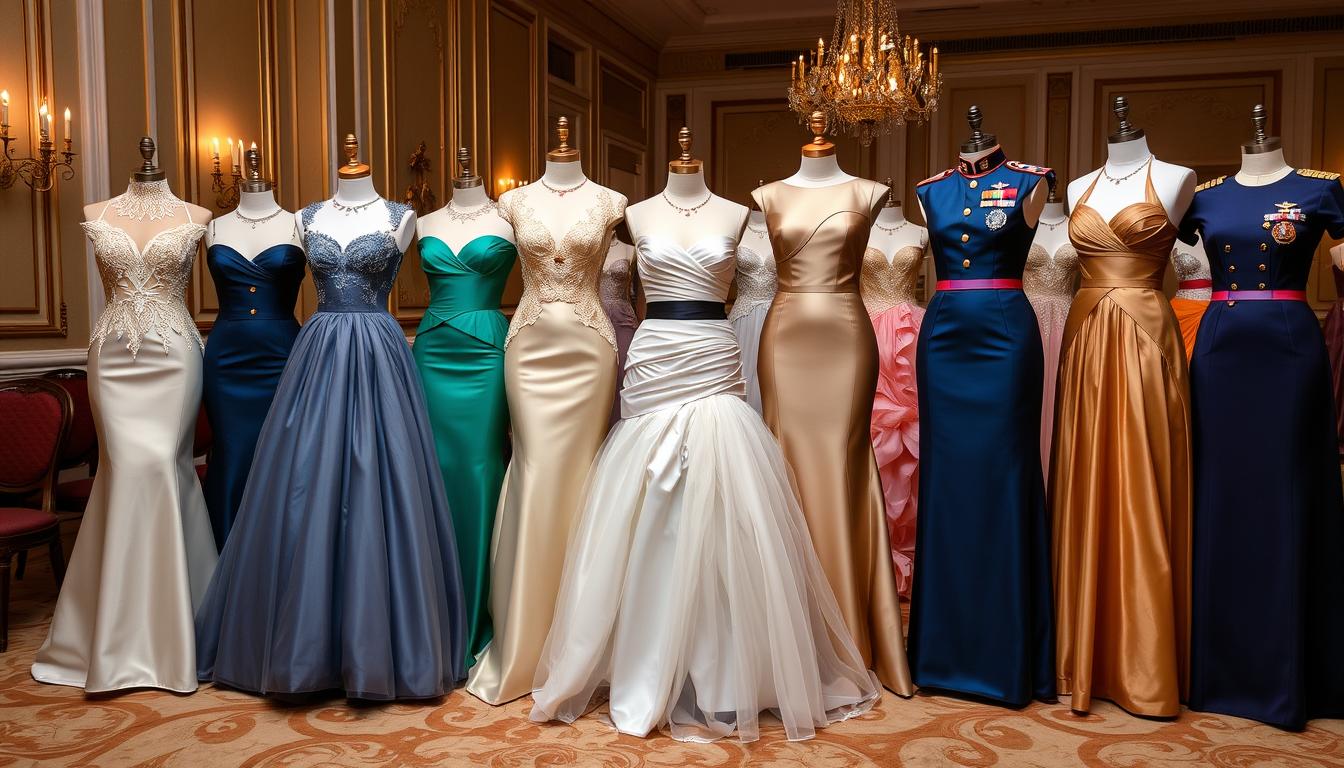 military ball gowns