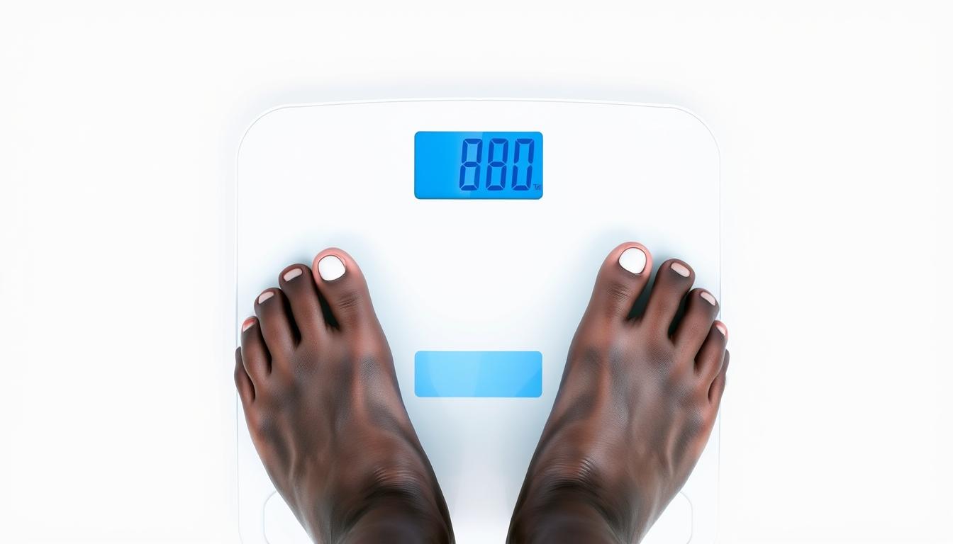 Weight Loss Black Feet on Scale Clipart | Health Images