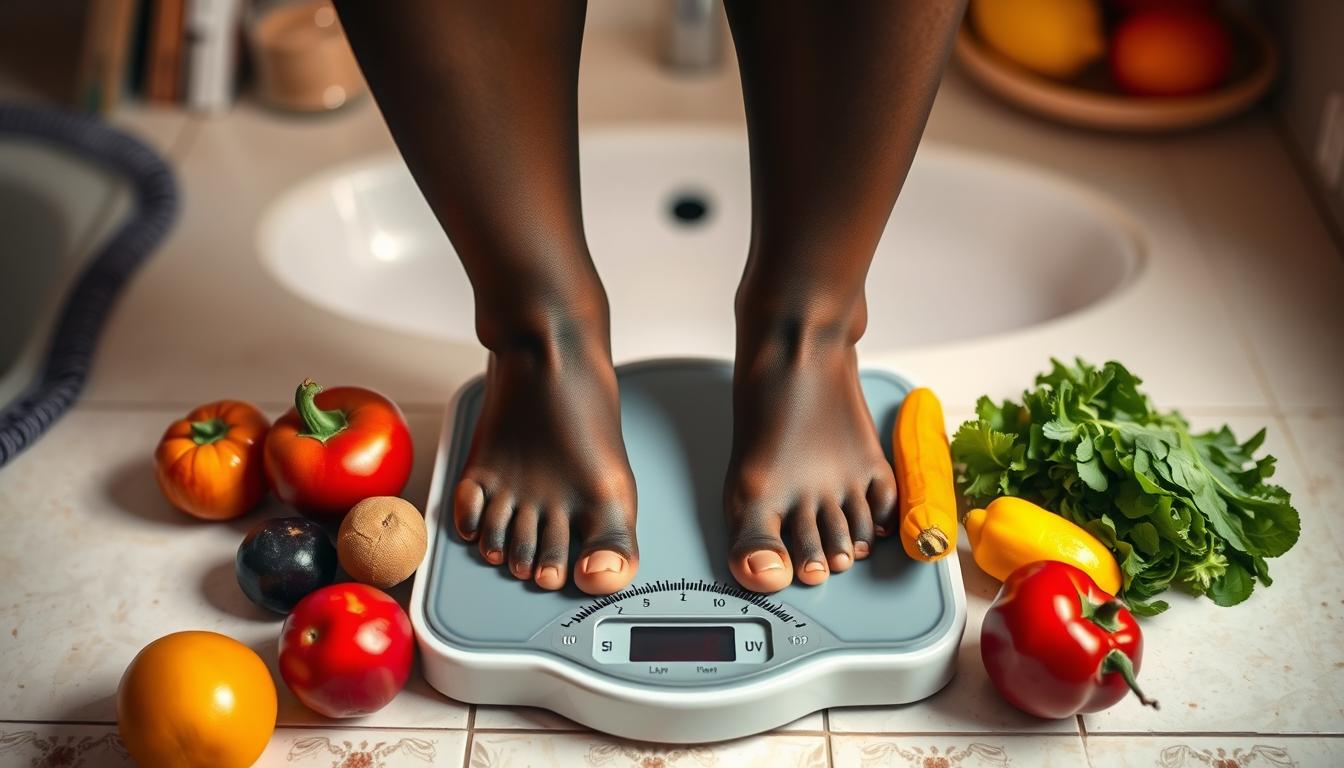 Effective Weight Loss: Black Feet on Scale Journey